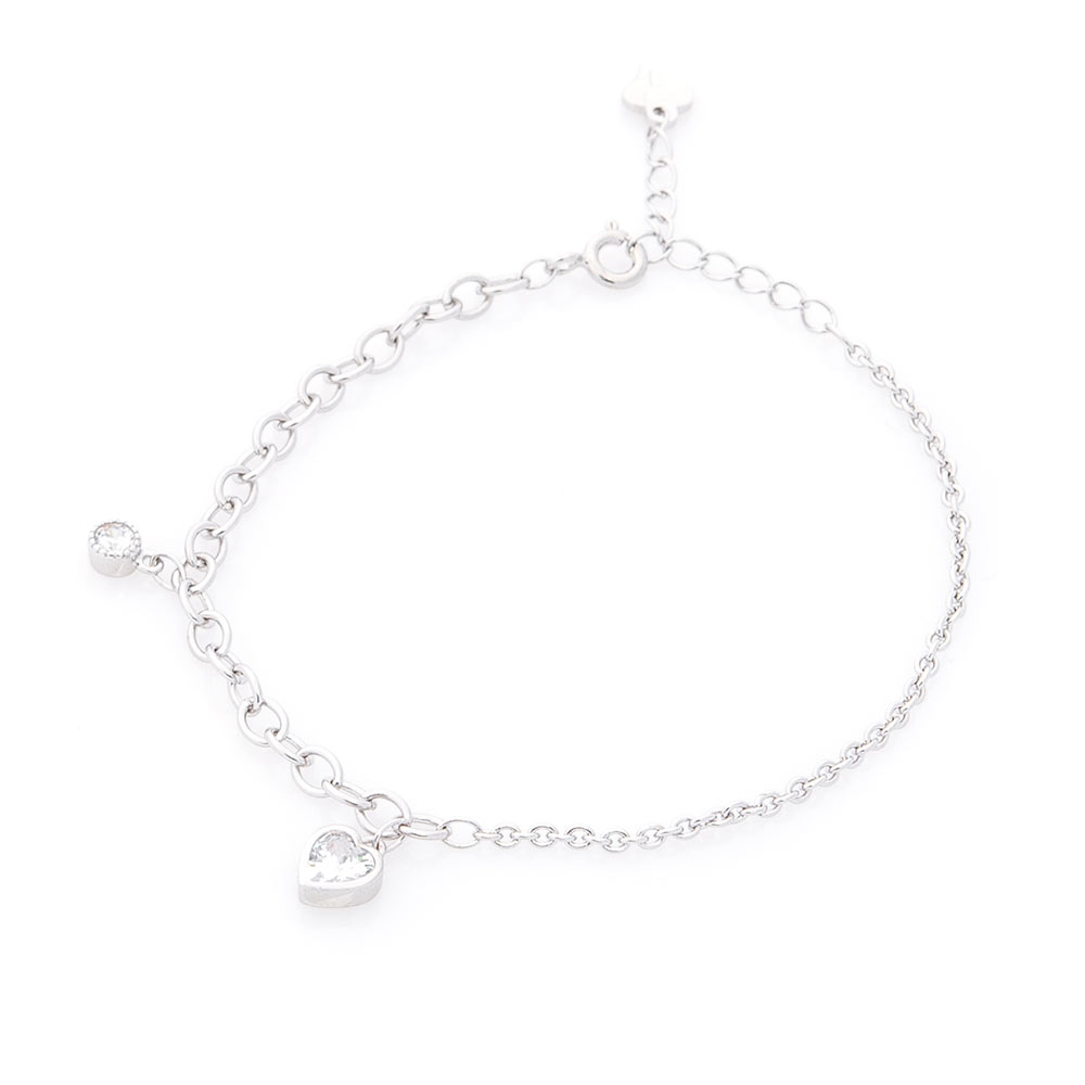 

Серебряный браслет ОНИКС «Сердечко» с фианитами (вес 3 г) модели пр-141280-3,0-22