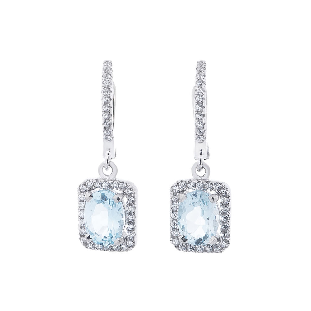 

Серебряные серьги ОНИКС с голубым топазом и фианитами (вес 4.7 г) модели пр-121385-4,7