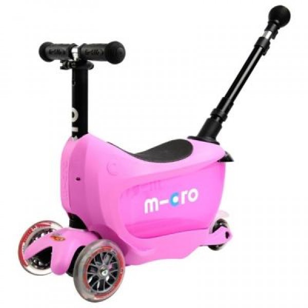 

Самокат MICRO серии "Mini2go Deluxe" - РОЗОВЫЙ (до 50 kg, до 20 kg с сидением, 3-х колесный)