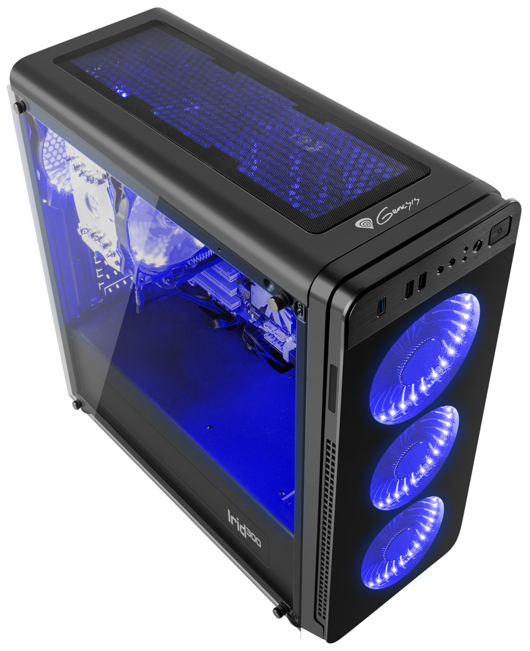 

Корпус ПК GENESIS Irid 300 Blue