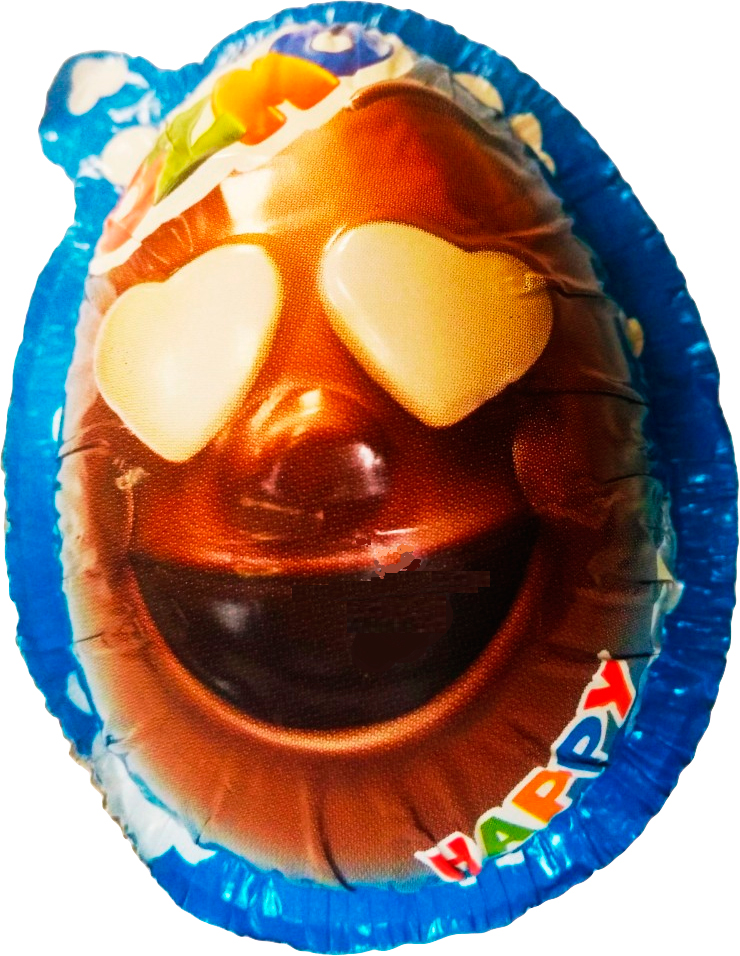 Упаковка яиц Ozmo Egg Faces с молочным шоколадом и сюрпризом 20 г х 24 ...