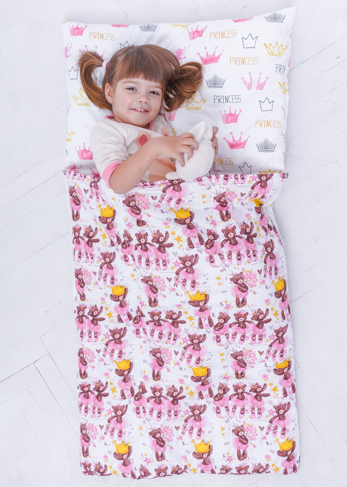 

Спальный мешок детский, слипик Nighty Night Мишки-балеринки S 120х60 см