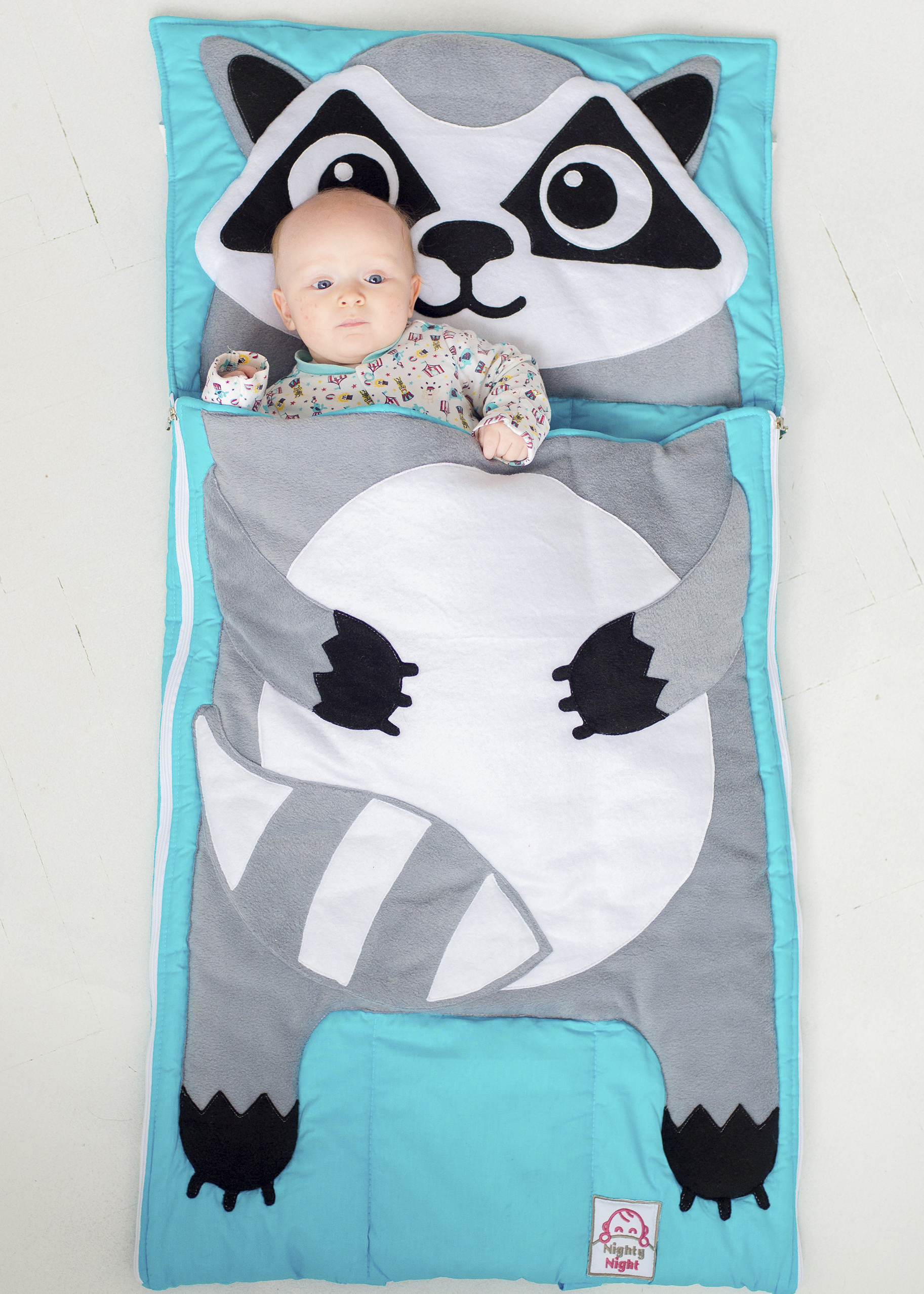 

Спальний мішок дитячий сліпик Nighty Night Єнотик М 140х70 см