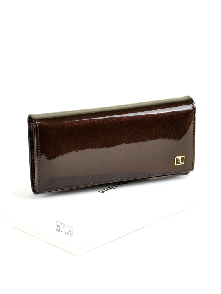 

Женский кожаный кошелек BRETTON 9243 dark-coffee