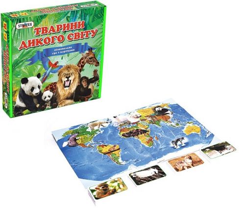 

Познавательная игра с карточками Strateg Животные дикого мира 655 2308689