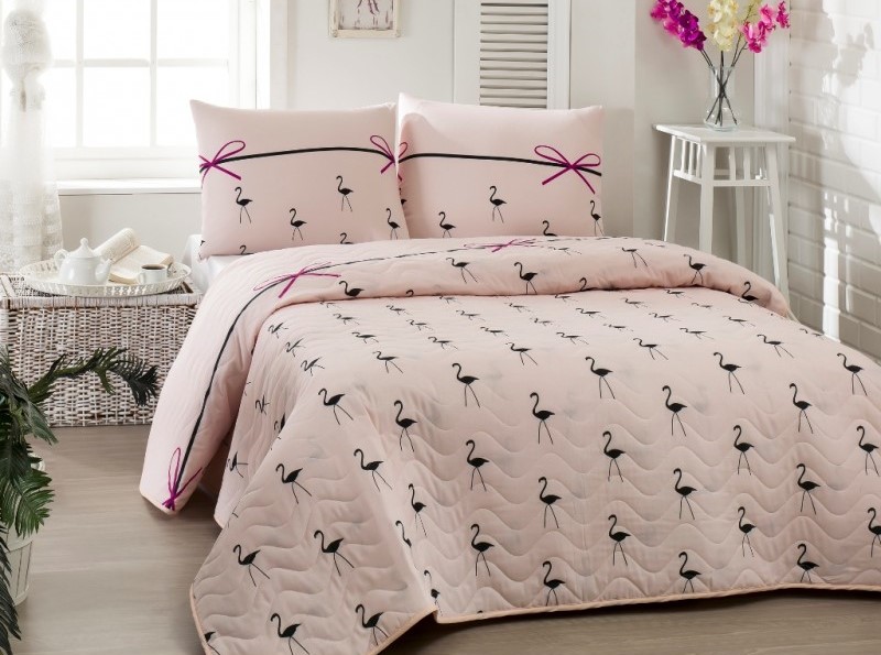 

Покрывало Eponj Home Flamingo 200 х 220 см + Наволочки 2 шт 50 х 70 см (svt-2000008475303)