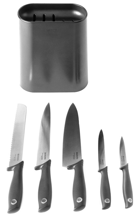 Набор ножей Brabantia Tasty+ Slice & Dice с подставкой 6 предметов (123061)