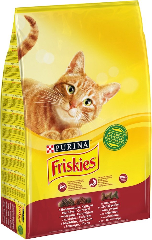 

Сухий корм Purina Friskies З яловичиною, куркою та печінкою. для дорослих котів 10 кг