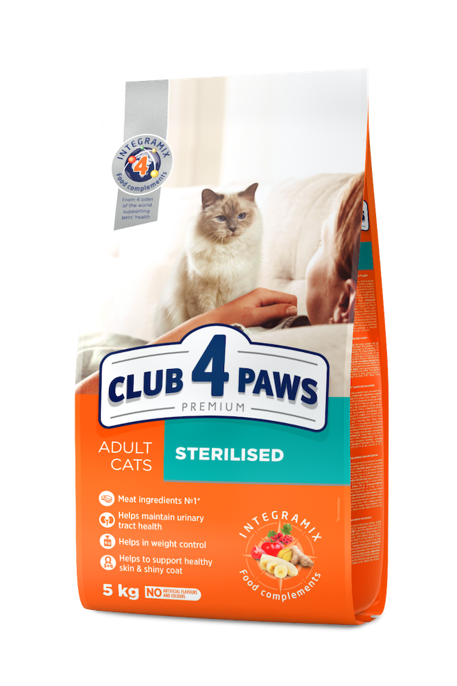 

Сухий корм Club 4 Paws для стерилізованих котів 5 кг