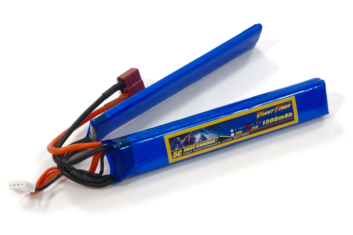 

Аккумулятор полимерно-литиевый для страйкбола Giant Power (Dinogy) Li-Pol 11.1V 3S 1300mAh 25C 2 лепестка 12.5х21х130мм T-Plug 29832