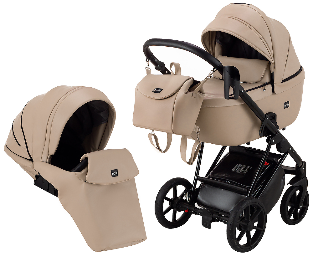 

Коляска 2 в 1 Bair Infinity кожа 100% BI-2238-AMO cappuccino (капучино). 33904
