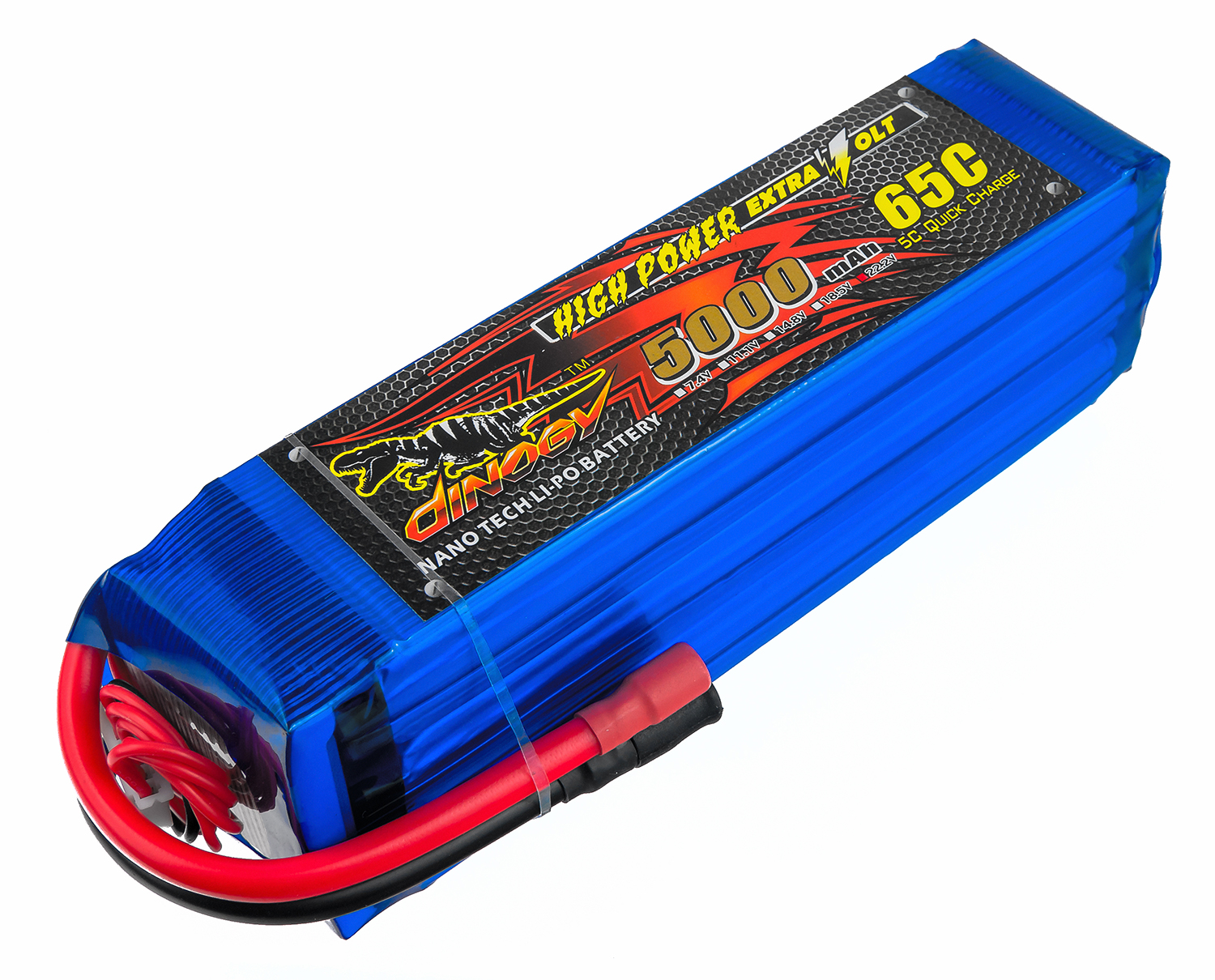 

Аккумулятор полимерно-литиевый Dinogy Li-Pol 5000mAh 22.2V 6S 65C 51x46x165мм Bullet 6mm 29783