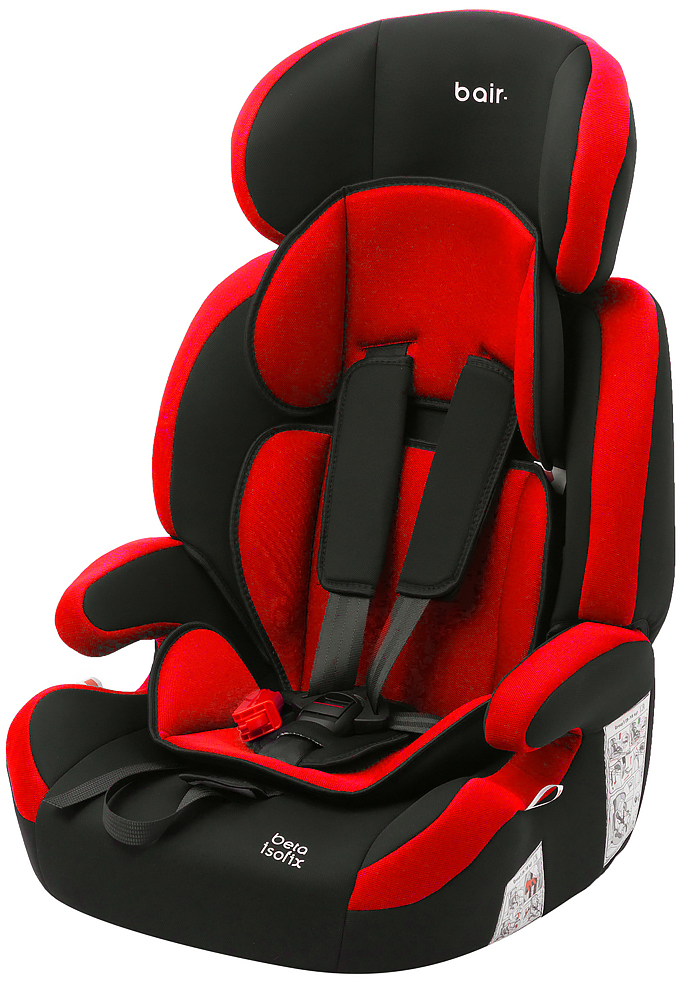 

Автокресло Bair Beta Iso-fix 1/2/3 (9-36 кг) DBI2426 черный - красный. 32894