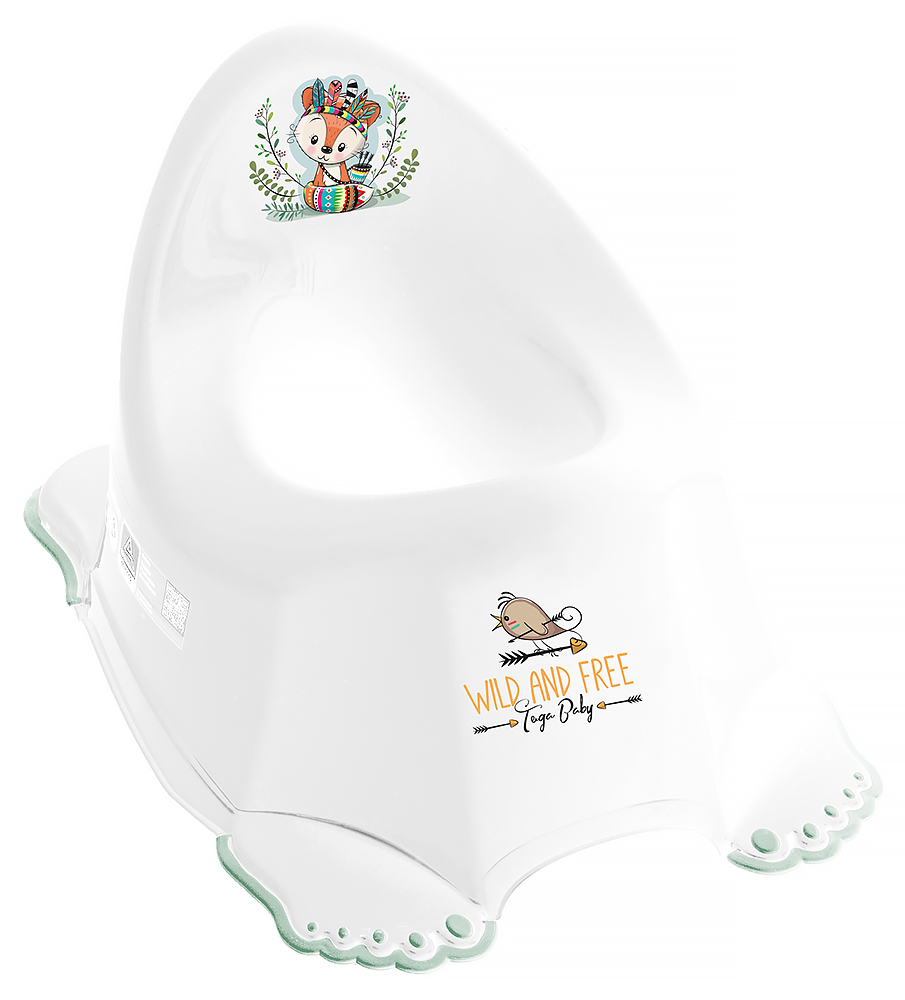 

Горшок Tega Wild & Free Little Fox DZ-001 нескользящая 103 white-green. 33355