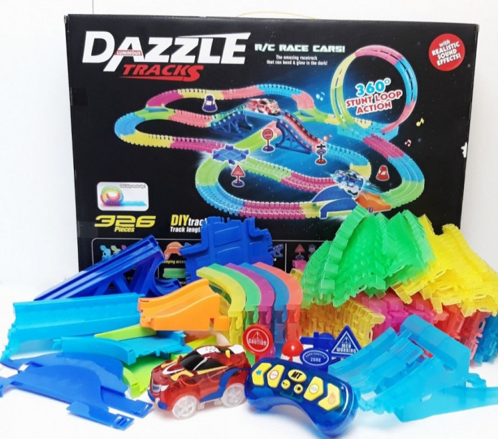 

Детская гоночная трасса трек DAZZLE TRACKS на 326 деталей 655 см (DM3022)