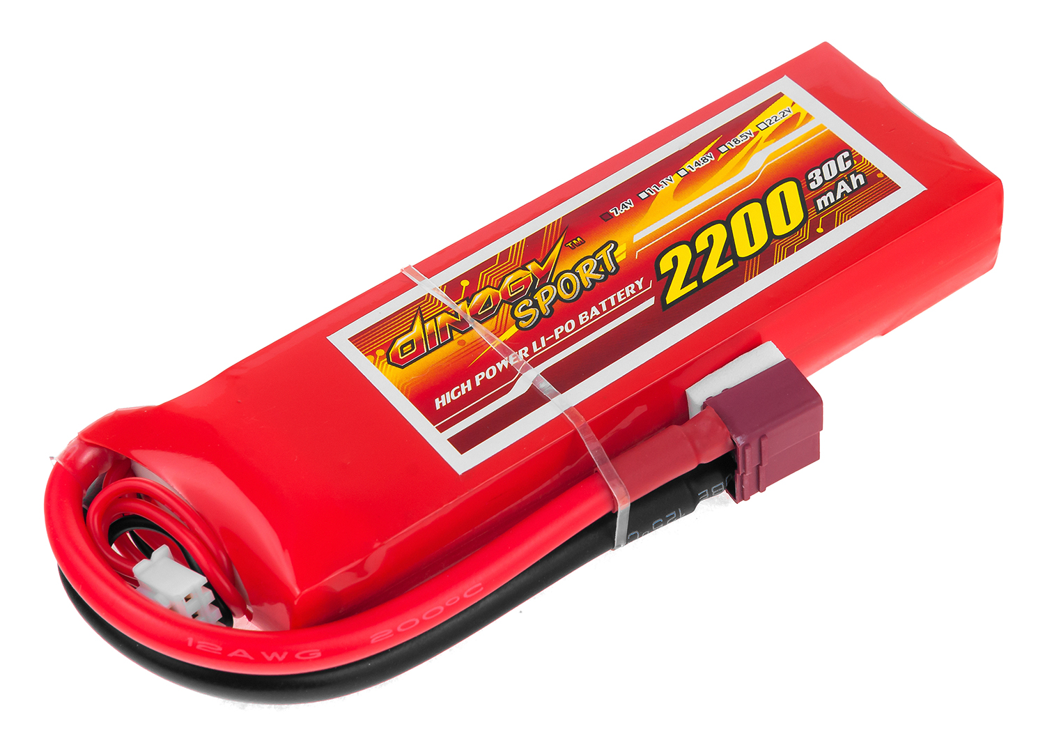 

Аккумулятор полимерно-литиевый Dinogy Li-Pol 2200mAh 7.4V 2S 30C 17x37x113мм T-Plug 29769