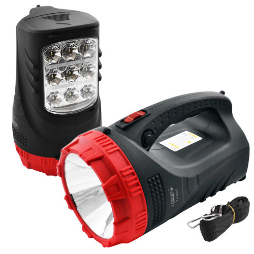 

Фонарь переносной Luxury 2827, 3W+9LED/25LED, ЗУ 220V, встроенный аккумулятор. 32597