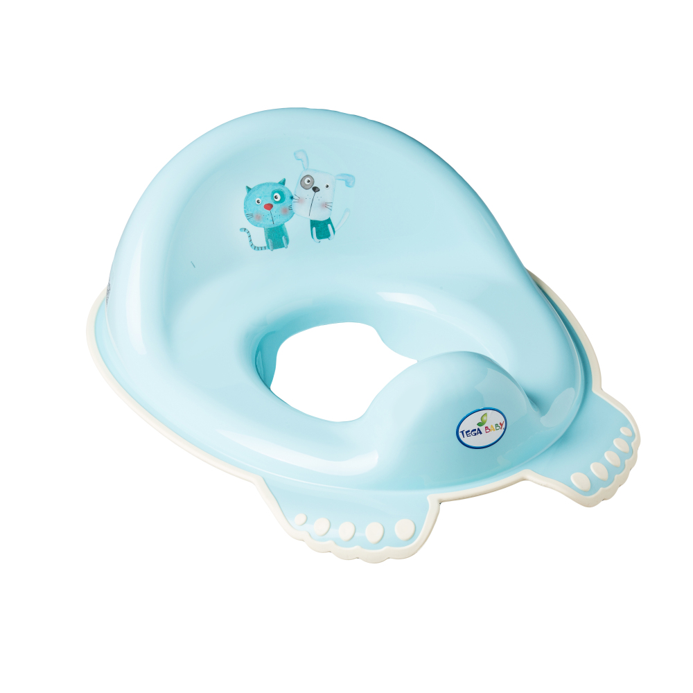 

Накладка на унитаз Tega Dog & Cat PK-002 нескользящая 101 light blue. 34438