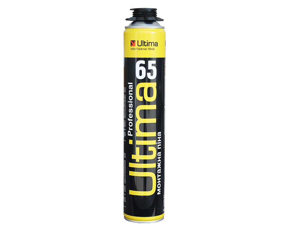 Полиуретановая монтажная пена ULTIMA, проф., 65" 850ml 1005gr, -10 всесезонная, ПТ-9580