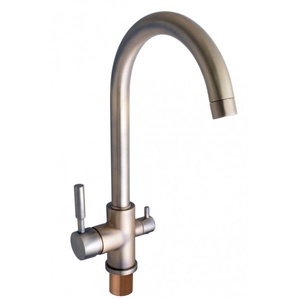 

Смеситель кухонный Globus Lux LAZER GLLR-0333 BRONZE БРОНЗОВЫЙ комбинированный
