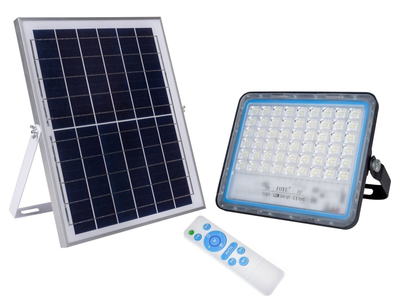 

Уличный LED прожектор на солнечной батарее FOYU 70 Вт (FO-5870)