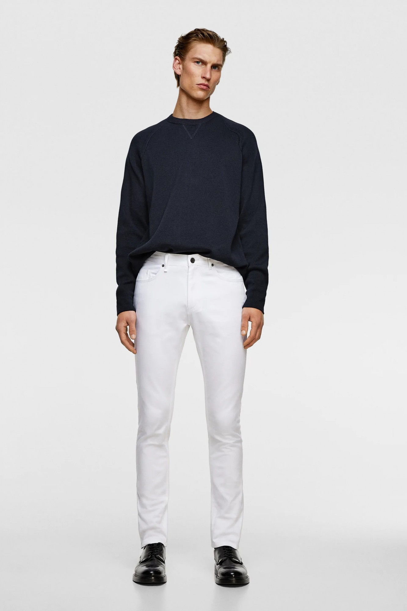 

Брюки Zara белые зауженные демисезонные 36 (6861 360 250)