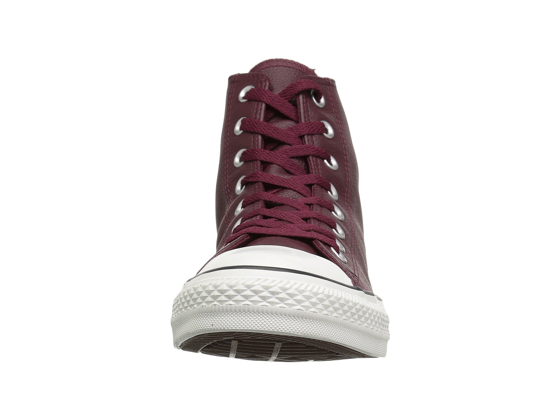 Burgundy leather cheap converse