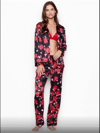 

Пижама Victoria's Secret Flower Black L
