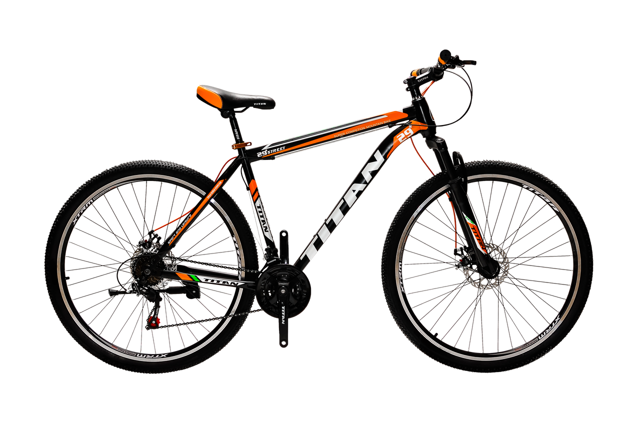 Велосипед 29" TitanBike Street Black-Orange-White – низкие цены, кредит ...