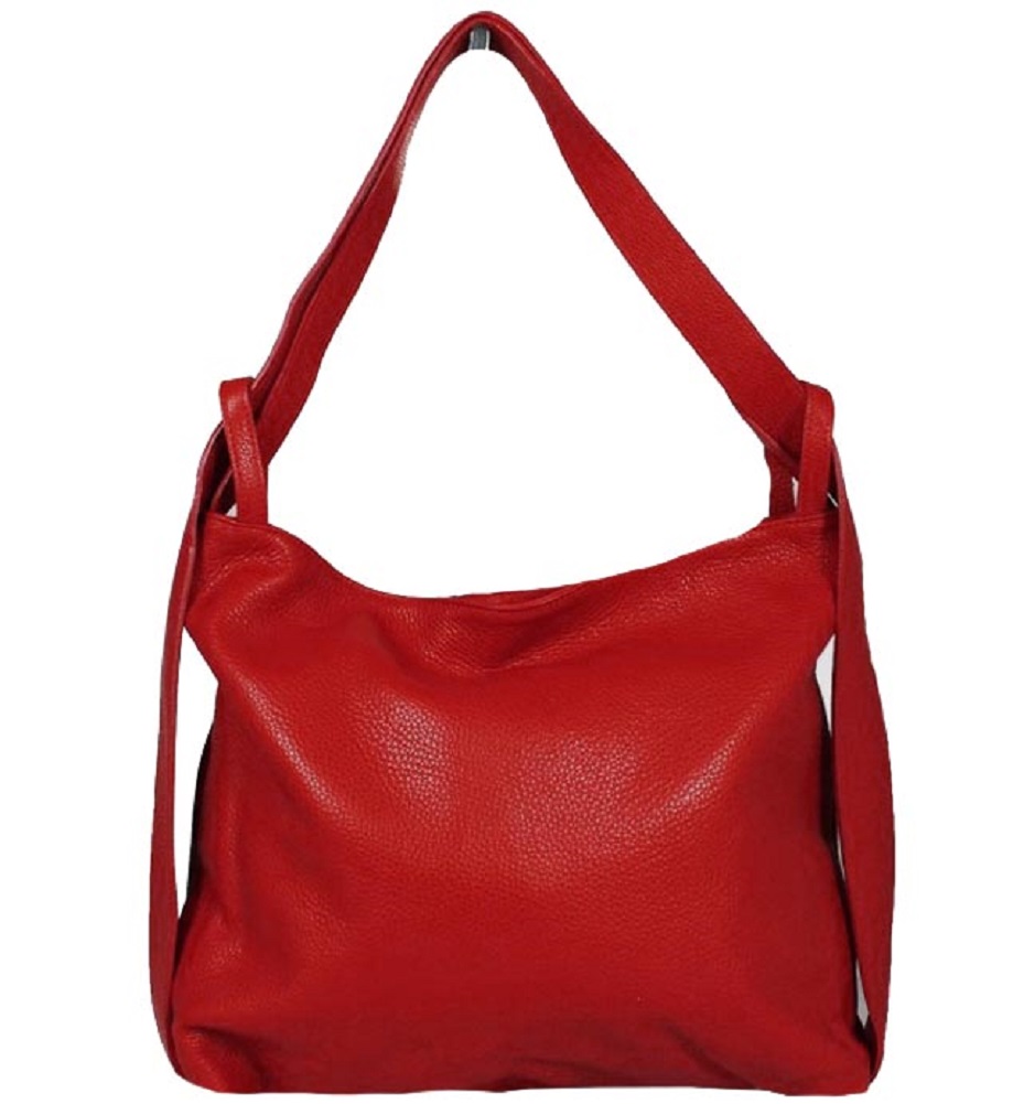 

Женская кожаная сумка-рюкзак Italian Bags DB7077 red