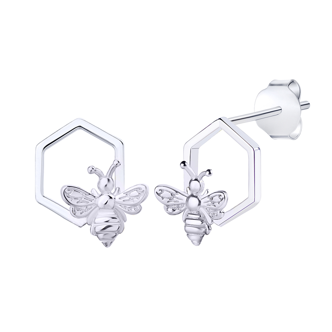 

Серебряные серьги Silvex925 «Пчелы и Соты» модели СК2/1039