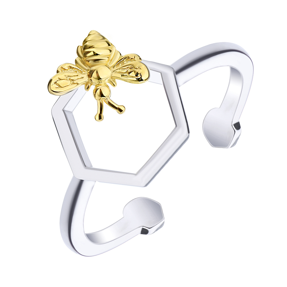 

Серебряное кольцо Silvex925 «Пчелы и Соты» 16.0 мм модели КК24/1039-16