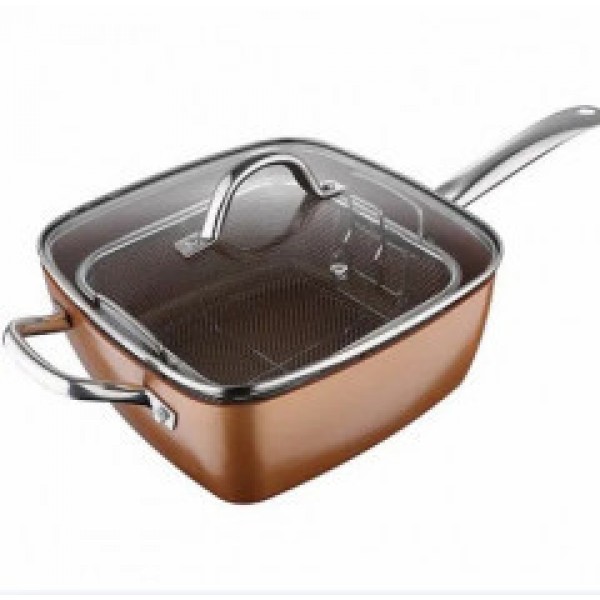 

Сковородка-фритюрниця квадратная с крышкой TOP KITCHEN