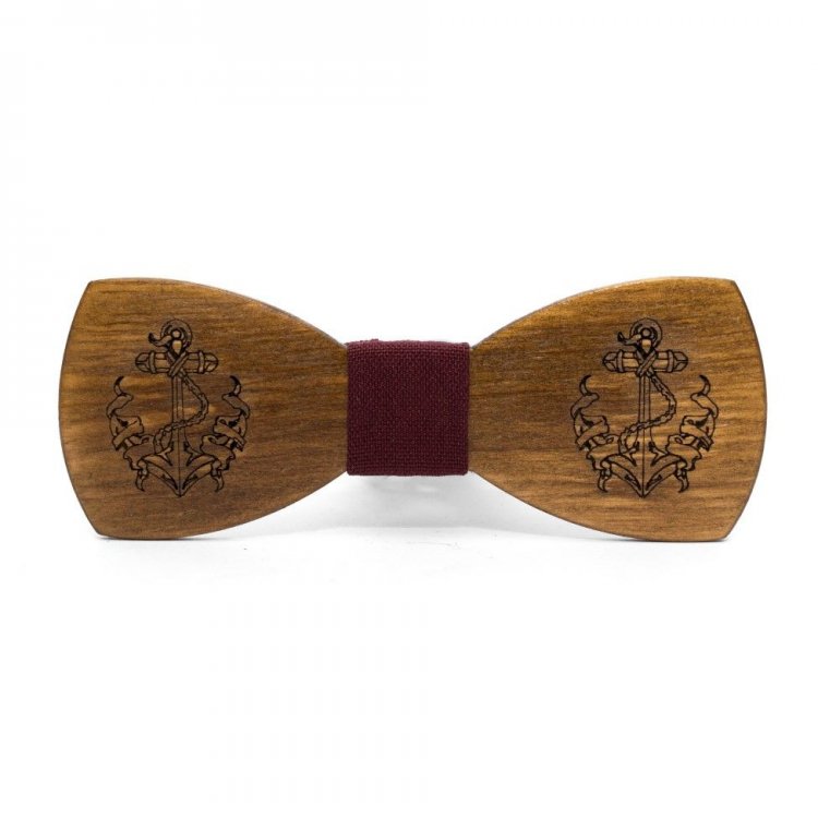 

Галстук Бабочка Gofin wood С Гравировкой Якоря 11.5 x 4.5 см Дерево GBDH-8211 5332662