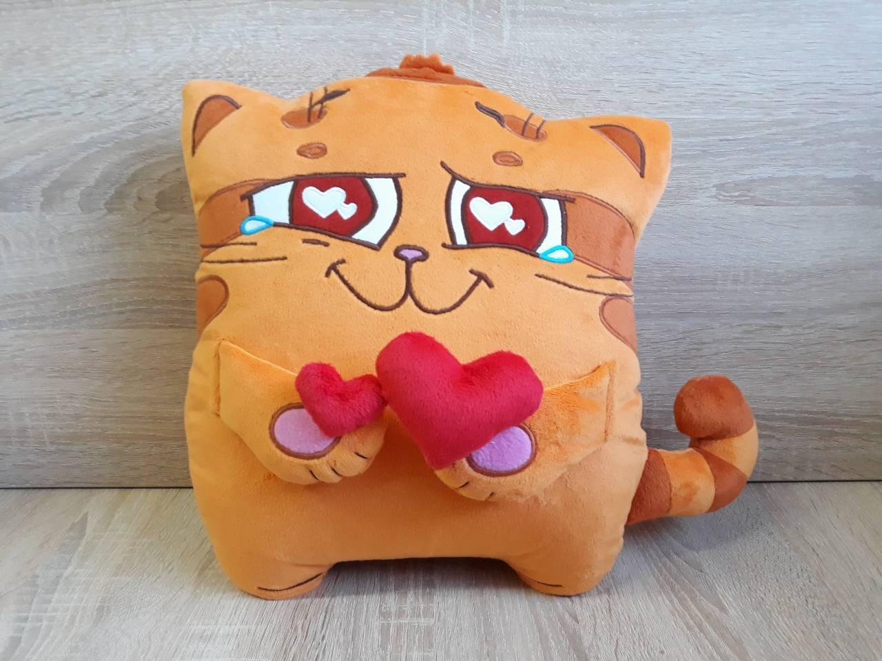 

Мягкая игрушка - подушка Dremka 35х30 см стикер кот Манул из Телеграм РСТ9