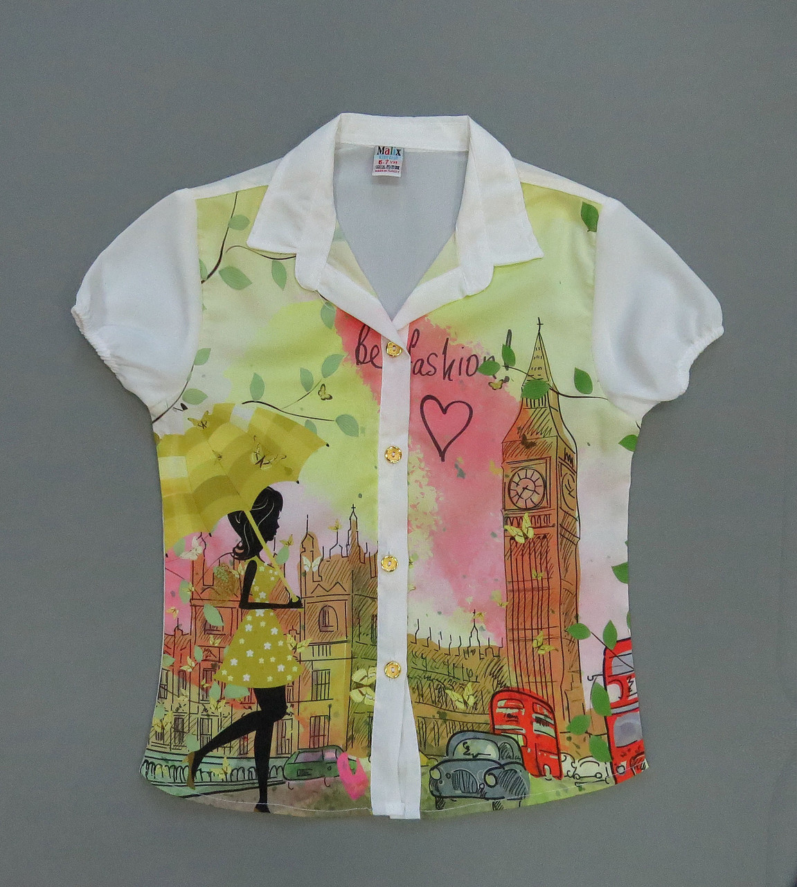

Шифоновая блуза Malix kids club для девочки 140-146 см Белая 14273
