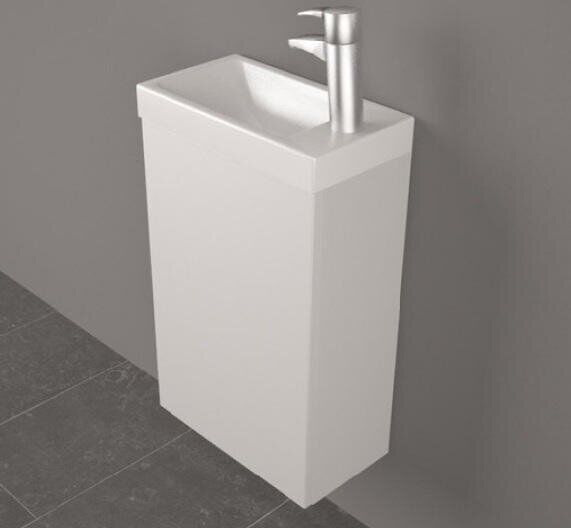 

Тумба Fancy Marble Java 400 (ШН 400 + 1704101) белая с раковиной Ida 40 (18973)