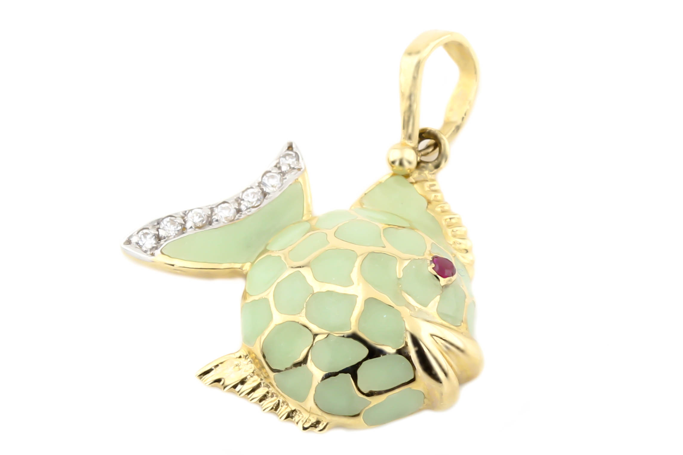 

Золотая подвеска Рыбка kp13397 Диамант