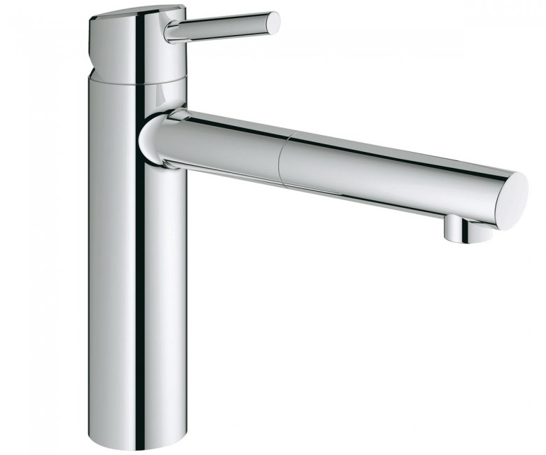 

Кухонный смеситель с выдвижным изливом GROHE CONCETTO 31129001 хром (42652)