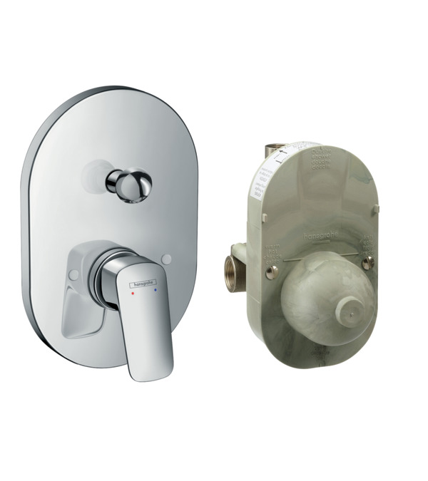 

Смеситель для ванны, Hansgrohe Logis 71409000 хром (29619)