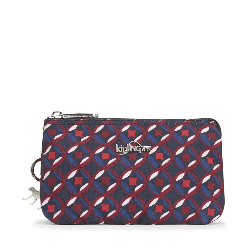 

Портмоне на молнии Kipling CREATIVITY L Red Tile Print
