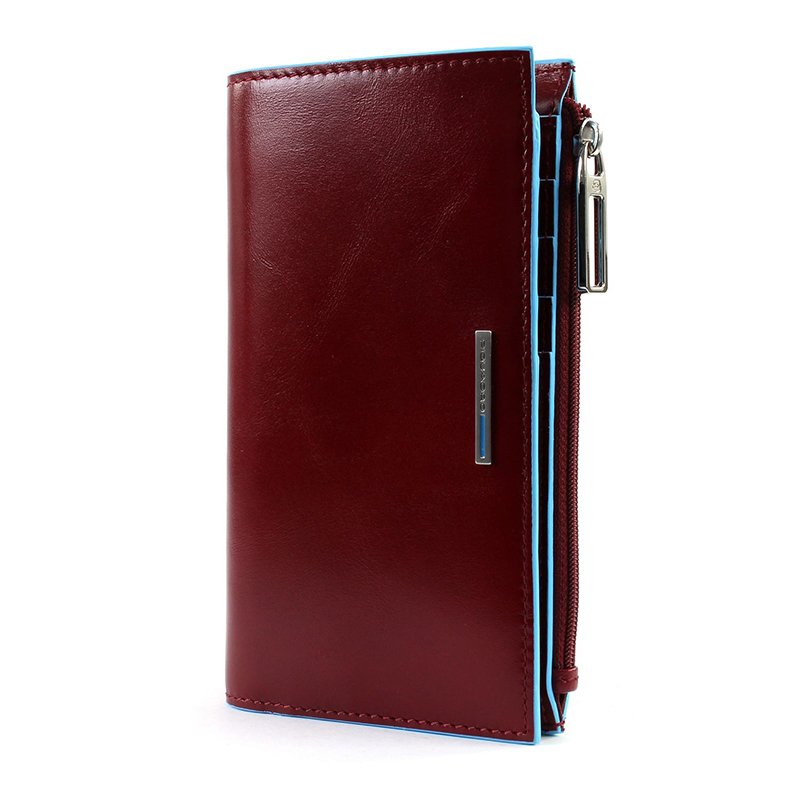 

Портмоне Piquadro BL SQUARE Red с отдел. для монет на молнии+RFID защита