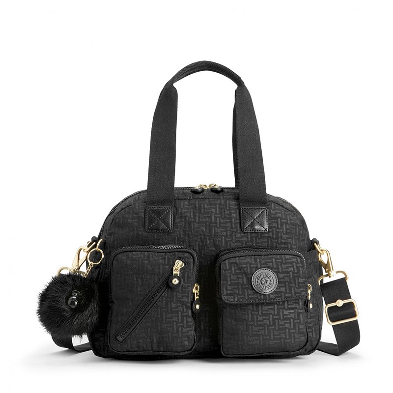 

Женская сумка Kipling DEFEA UP Black Pylon Emb 11л