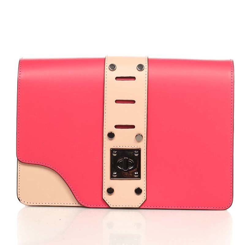 

Клатч кожаный Italian bags Коралловый
