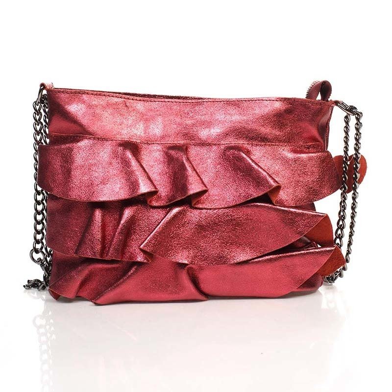 

Женская кожаная сумка Italian bags Бордовый