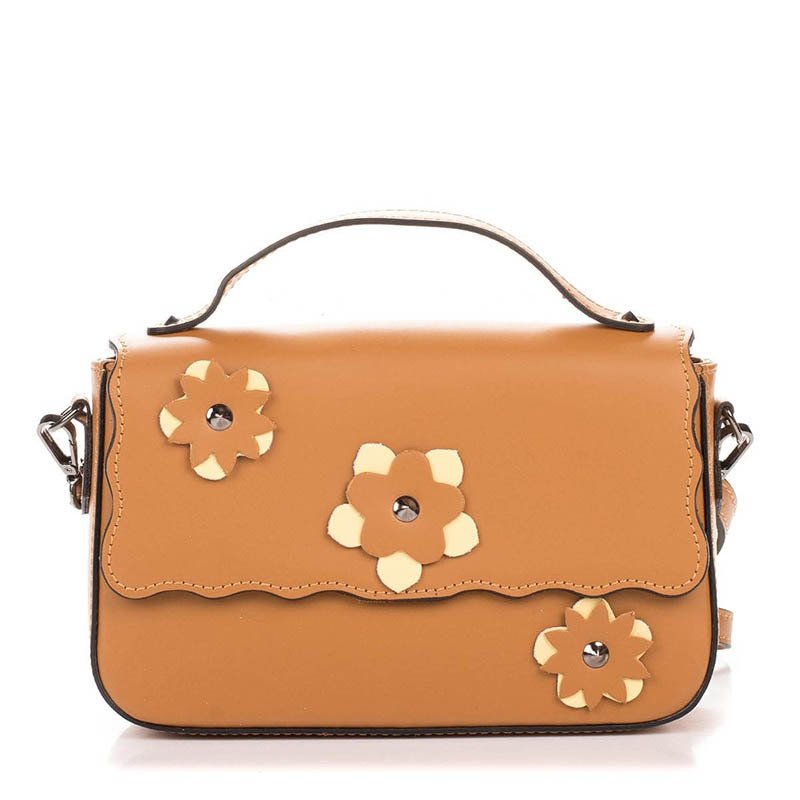 

Женская кожаная сумка-клатч Italian Bags Коньячный