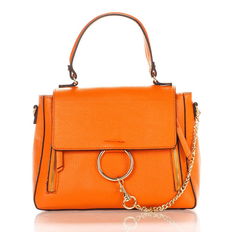 

Женская кожаная сумка Italian bags Оранжевый
