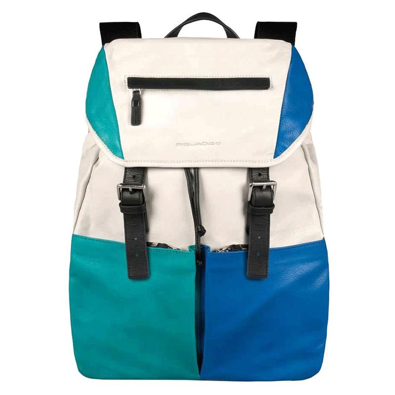 

Городской рюкзак Piquadro TETRAKTYS Blue-White 22л с чехлом для ноутбука