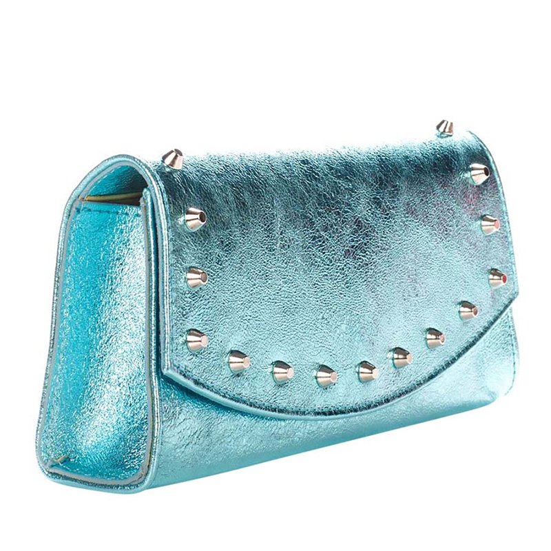 

Кожаный клатч Italian bags Бирюзовый