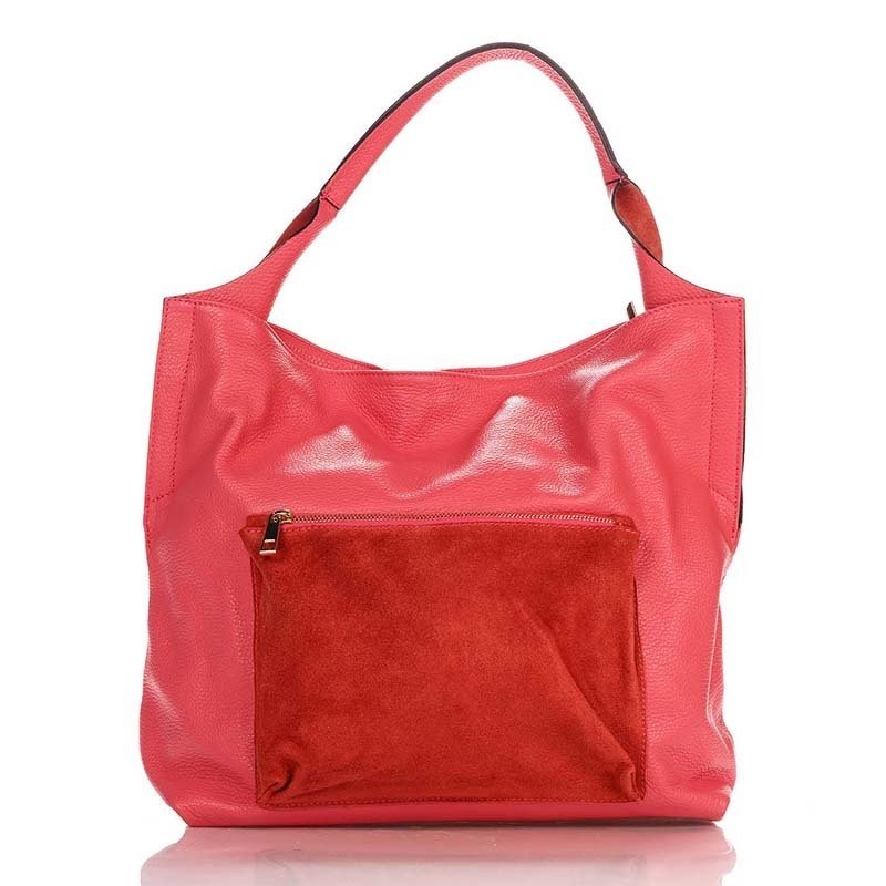 

Женская кожаная сумка Italian bags Коралловый